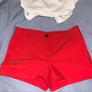 Express red dress shorts never used